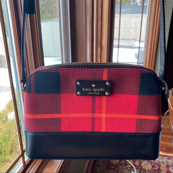 buffalo plaid kate spade purse